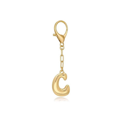 Bubble Initial Letter - Bag Charm